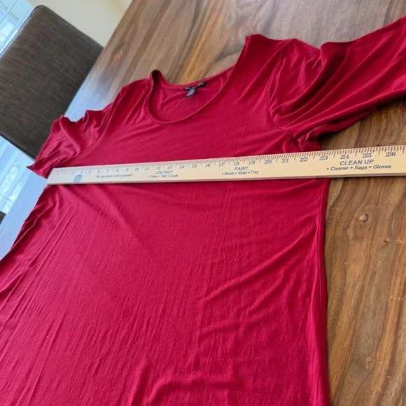 Eileen Fisher Red Short Sleeve Tunic Dress Women's Size XL - Picture 4 of 5